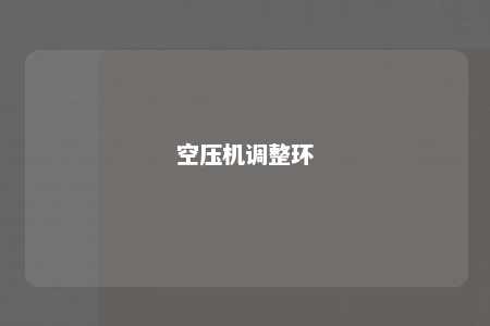 空压机调整环 